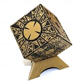 cheap Party Supplies-Detachable Hellraiser Puzzle Box, Hellraiser Puzzle Box Functional, Deformation Detachable Lock Puzzle Box. with Base