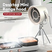 abordables Humidificadores y deshumidificadores-Campana extractora portátil ajustable de 3 velocidades Campana extractora de escritorio colgante con pantalla de filtro de 12 pulgadas Campana extractora de escritorio móvil con soporte