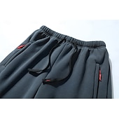 cheap Straight Leg-Men's Sherpa Athletic Pants Trousers Straight Leg Sweatpants Pocket Drawstring Elastic Waist Plain Comfort Warm Sports Outdoor Daily Fashion Casual ArmyGreen Black Micro-elastic