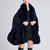 cheap Faux Fur Wraps-Faux Fur Wraps Elegant Cute Ladies Long Sleeve Rabbit Fur Wedding Wraps With Pure Color For Formal Spring