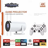 halpa Projektorit-langaton ohjain bluetooth projektori android 13 sähköinen tarkennus full hd 720p tuki 1080p resoluutio 4k video wifi 6 2.4/5g dual band wifi bluetooth 5.4 tuki näytön skaalaustuki 4-pisteen tra