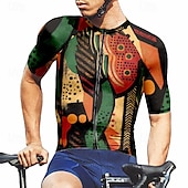 abordables Maillots pour hommes-Homme Maillot Velo Cyclisme Manche Courte Cyclisme Tee-shirt Maillot avec 3 poches arrière VTT Vélo tout terrain Respirable Séchage rapide Conception anatomique Mèche Rouge vin Rouge Bleu Bloc de