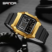 baratos Relógios Digitais-SANDA Masculino Relogio digital Moda Relógio Casual Relógio de Pulso Resistente ao Choque Luminoso Cronômetro Relogio Despertador Contagem regressiva TPU Assista