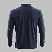 お買い得  メンズ ファンテキストポロ-男性用長袖グラフィック T シャツ '私は物を修理し、物事を知っている' クォータージップカラー付き