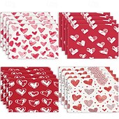 economico Tovagliette-set di 4 tovagliette per San Valentino romantiche e decorative con motivi a forma di cuore o rosa resistenti e resistenti al calore perfette per aggiungere un tocco d&#039;amore all&#039;arredamento della tua