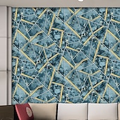 baratos Papel de Parede-1 rolo de papel de parede minimalista não autoadesivo com linhas geométricas 3d e listras irregulares em pvc, papel de parede à prova d&#039;água para sala de estar