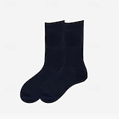 levne Pánské elitní doplňky-Pánské 1 pár Ponožky Černá Námořnická modř Barva Pevná barva Formální Svatební Výročí Tenké Jaro &amp; podzim Úplet Elegantní