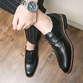 economico Formale-scarpe classiche da uomo in stile oxford marrone con dettagli brogue - eleganti calzature formali per lavoro ed eventi