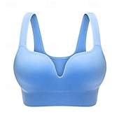 رخيصةأون حمالات صدر رياضية وصدريات-نسائي توب برا الملابس الداخلية حمالة الصدر مريح متنفس مقاومة الهزة حشوة متحركة بدون أسلاك سهل رياضة ألبسة رياضية أسود أبيض يوغا اللياقه البدنيه غير رسمي