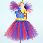 cheap Girls&#039; Costumes-Circus Joker Clown Pomni Carnival Costume Outfits Costume Kid&#039;s Girls&#039; Cosplay Performance Party Stage Carnival Mardi Gras Easy Carnival Costume