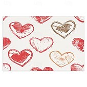 cheap Placemats &amp; Coasters &amp; Trivets-Valentine&#039;s Day Placemats Set of 4 Romantic and Decorative Table Mats Featuring Heart or Rose Patterns Durable and Heat-Resistant Perfect for Adding a Touch of Love to Your Dining Table Decor