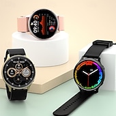billige Smartklokker-ny mx15 smartwatch bluetooth ringe puls kroppstemperatur stemmeassistent 1.32 rund skjerm utvidelsesløsning kroppstemperaturmåling bluetooth call bluetooth musikk ai stemmeassistent