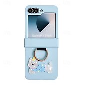 cheap Samsung Cases-Phone Case For Z Flip 6 Z Flip 5 Z Flip 4 Z Flip 3 Ring Buckle Shockproof Retro TPU Silicone