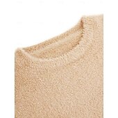 abordables Couleurs unies-Femme Pull mode Décontractées Flexible Couleur unie Grosse maille Col Roulé énorme manche longue Hauts réguliers Tricoter du quotidien Sortie Fin de semaine Noir Blanche Automne Hiver