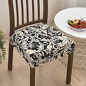 ieftine Husa scaun de sufragerie-Set de huse pentru scaune elastice pentru scaune de sufragerie huse de scaune moi, detașabile, lavabile, pentru scaune de sufragerie, huse pentru scaune de sufragerie protector