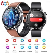 abordables Bracelets connectés-696 F210 Montre intelligente 1.55 pouce Montre intelligente avec bracelet Bluetooth ECG + PPG Podomètre Rappel d&#039;Appel Compatible avec Android iOS Hommes Mode Mains-Libres Rappel de Message IPX-0