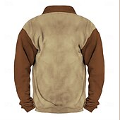 cheap Vintage Ethnic Sweatshirts-Men&#039;s Cowboy Sweatshirt Quarter Zip Sweatshirt Long Sleeve Sweatshirt Stand Collar Quarter Zip Casual Vintage Retro 3D Print Vacation Going out Streetwear Half Zip Fall Winter