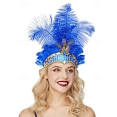 levne Příslušenství-brazilský předvečer Všech svatých Čelenka Peří Dospělé Dámské předvečer Všech svatých Karneval Mardi Gras Párty Plesová maškaráda Karneval v Benátkách Jednoduché Halloweenské kostýmy Oblékněte se