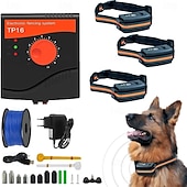 お買い得  犬用トレーニング用品-電気犬用フェンス 地面に配線されたペットフェンス 太いケーブル 充電式 防水 トレーニング用首輪 暴走防止 電子フェンスシステム