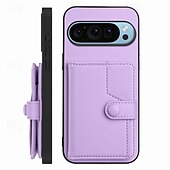 お買い得  その他のスマホケース-電話 ケース 用途 ピクセル9プロ ピクセル9プロXL Pixel 8 Pro Pixel 8 ピクセル9 バックカバー スタンド付き カード挿入口 耐衝撃 レトロ風 TPU PUレザー