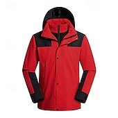 preiswerte Fleece &amp; 3 in 1 Jacken-Herren Damen Soft Shell Jacke Wanderjacke Winter Draussen warm Fleece-Futter Windundurchlässig Wasserdicht 3-in-1-Jacke Vliesjacken Windbreaker-Jacke Reisen Schwarz Gelb Rot Marinenblau Grün