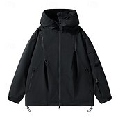 preiswerte Fleece &amp; 3 in 1 Jacken-Herren Soft Shell Jacke Wanderjacke Draussen Windundurchlässig Atmungsaktiv Leichte Jacke Windbreaker-Jacke Reisen Weinrot Schwarz Rosa Grün Khaki