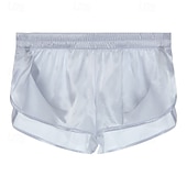 economico Boxer da uomo-Per uomo 1 confezione Biancheria intima Boxer Miscela di fibre chimiche Traspirante Morbido Liscio Vita normale Argento Nero