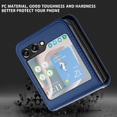 Недорогие Чехлы для Samsung-телефон Кейс для Назначение SSamsung Galaxy Z-флип 6 Z Flip 5 Z Flip 4 Z Flip 3 Откидная крышка Защита от удара Ретро ПК Кожа PU