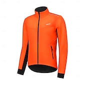 preiswerte Herrenjacken &amp; Gilets-Arsuxeo Herren Fahrradjacke Radjacke Fleecejacke Winter Radfahren Warm Feuchtigkeitsableitung Atmungsaktivität Fahhrad Jacke Kapuzenshirt MTB Mountain Rennrad Radfahren in der Stadt Schwarz Orange