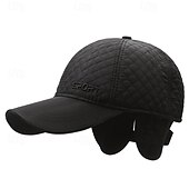 Недорогие Бейсболка мужская-Муж. Зимние шапки Зимняя теплая шапка Зимняя бейсболка с ушами Зимняя бейсболка Черный Серый Полиэстер Регулируется Мода Современный современный На каждый день фестиваль