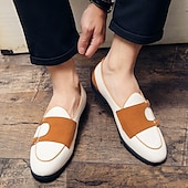 cheap Semi-Formal-Men&#039;s Loafers &amp; Slip-Ons Penny Loafers Suede Nylon Comfortable Slip Resistant Loafer Buckle White Green Color Block