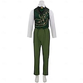 baratos Trajes Masculinos-Bruxa Fada Fiyero Roupa Ocasiões Especiais Ternos / Conjuntos e Blazeres Trajes temáticos de filmes e séries Cosplay filme for Homens Adulto Dia Das Bruxas Carnaval Espetáculo Festa Palco