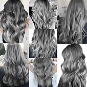 cheap Clip in Extensions-10 PCS Hair Extensions Curly Wavy Synthetic Hairpieces Clip in Rainbow Neon Party Highlights, Colorful Hair Accessories for Kids Girls Women 17 inch