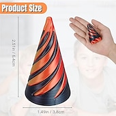 levne Party Supplies-5 balení nemožné pyramidové průchozí sochy, průchozí pyramidová hračka 3D tištěná spirálová kuželová hračka, iluze mini vírových vláken, stolní dekorační suvenýr dárek mini hračka na stůl