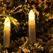 お買い得  クリスマスのあかり-20LED キャンドルストリングライト USB 電源 LED 温白色 クリップオン フレームレス コーンキャンドル 新年 ホリデー ファミリー パーティー ホリデー ホーム クリスマスツリー デコレーション ライト