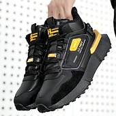 economico Sneakers da uomo-sneakers alte invernali da uomo con fodera in pelliccia sintetica – caldi stivali da neve con lacci per attività all&#039;aperto, suola impermeabile e antiscivolo, elegante design beige