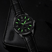 preiswerte Quarz-Uhren-1 Neue Mode Trend Herren Business Quarz Uhr Kalender Woche Anzeige Lebensreise Leuchtende Freizeit Sport Herren Armbanduhr Geschenk Ideale Wahl