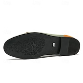 cheap Semi-Formal-Men&#039;s Loafers &amp; Slip-Ons Penny Loafers Suede Nylon Comfortable Slip Resistant Loafer Buckle White Green Color Block