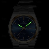cheap Quartz Watches-New Fashion Trend Mineral Reinforced Glass Lens Waterproof Night Light Calendar Sunday Display Business Leisure Sports Handsome And Stylish Men&#039;S Watch