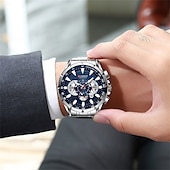 economico Orologi al quarzo-Orologio al quarzo CURREN da uomo moda outdoor orologio da polso casual luminoso calendario impermeabile orologio in acciaio