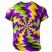 abordables T-shirts 3D-Homme Trompe-l'œil T-shirt Manche Courte T-shirt Impression 3D Col ras du cou Chemise Mode Athleisure Rue Sport en Plein Air Quotidien Jaune Rouge Bleu Été Printemps Vêtement Tenue S M L XL XXL XXXL
