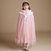 economico Costumi per bambine-Frozen - Il regno di ghiaccio Principessa Fiaba Elsa Cappotto Mantello Costume per festa a tema Costume Cosplay Cosplay di film for Ragazze Bambini Natale Carnevale Giornata universale dell&#039;infanzia