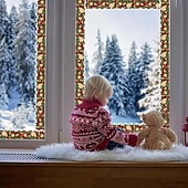 ieftine Autocolant-1 rolă de autocolante decorative de Crăciun - autocolante adezive de sărbători pentru proiecte de bricolaj și decorațiuni festive