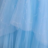 baratos Vestidos floridos-Vestido para Meninas das Flores Crianças Para Meninas Vestido de princesa Espetáculo Casamento Festa Elegante Lindo Com Transparência Côr Sólida Sem Manga Gola Redonda Branco Rosa 4 anos +