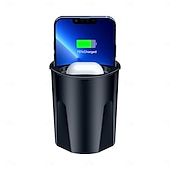 abordables Chargeurs de voiture-Support de chargement sans fil multifonction 4 en 1 pour téléphone Qi et Airpods 3/2/Pro, support de téléphone pour chargeur sans fil compatible avec la voiture