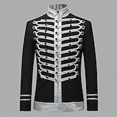 cheap Tops-Retro Vintage Rococo Coat Masquerade Circus Jacket Prince Aristocrat Men&#039;s Carnival Masquerade Event / Party Adults&#039; Coat Spring Fall &amp; Winter