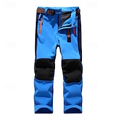 cheap Bottoms-Boys Girls&#039; Combat Pants Cargo Pants Hiking Pants Trousers Patchwork Winter Outdoor Regular Fit Warm Breathable Soft Pants / Trousers Zipper Pocket Black Red Running Camping / Hiking / Caving