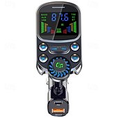 お買い得  車用Bluetoothキット/ハンズフリー-高品質のミニカー MP3 プレーヤー Bluetooth 音楽スピーカー 30W 急速充電器、車用 FM トランスミッター MP3 プレーヤー