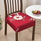 ieftine Husa scaun de sufragerie-Set de huse pentru scaune elastice pentru scaune de sufragerie huse de scaune moi, detașabile, lavabile, pentru scaune de sufragerie, huse pentru scaune de sufragerie protector
