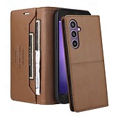 Χαμηλού Κόστους Samsung Θήκη-τηλέφωνο tok Για S24 S24 Ultra Plus S24 FE S23 S22 S21 S20 Ultra Plus FE S25 Ultra Αναποδογυρίστε το κάλυμμα με βάση στήριξης Υποδοχή κάρτας Ανθεκτική σε πτώσεις Ρετρό TPU PU δέρμα